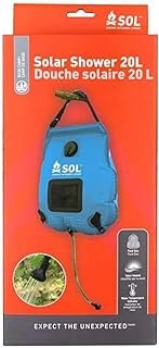 SOL 13873 Camping Outdoor Shower Hot Water Shower Capacity: 5.3 gal (20 L) Solar Shower