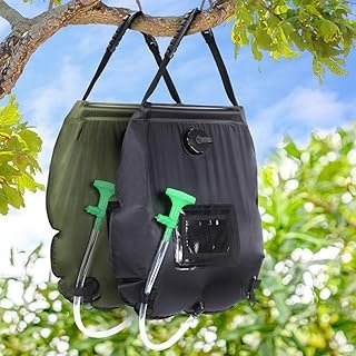 Weisshorn Camping Shower Bag 20L Set of 2 Portable Hose with Shower Head